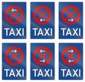 German road sign - Taxi rank - No Stopping