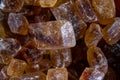 German rock sugar Brauner Kandis close up Royalty Free Stock Photo