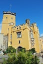 German Romantic yellow castle Stolzenfels, Coblenz Royalty Free Stock Photo