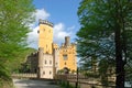 German Romantic yellow castle Stolzenfels, Coblenz Royalty Free Stock Photo