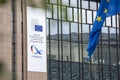 German rotating presidency banner in front of the Council of the European Union