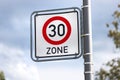 German 30s zone sign