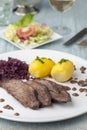 german sauerbraten with red cabbage