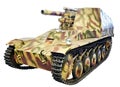 German self-propelled artillery Sd. Kfz. 124 Wespe leFH18 isolated white Royalty Free Stock Photo