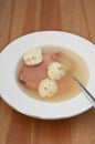 German semolina dumpling soup