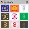 German set of number 8 templates