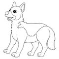 German Shepherd Dog Coloring Isolated for Kids