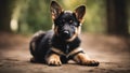 german shepherd dog Little German shepherd dog puppy Royalty Free Stock Photo