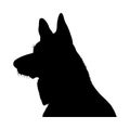 German Shepherd Dog Silhouette Royalty Free Stock Photo