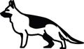 German shepherd dog. Vector illustration decorative design Royalty Free Stock Photo