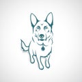 German Shepherd dog - vector illustration Royalty Free Stock Photo