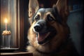 A German Shepherd Enjoys a Special Happy Birthday Filled with Fun and Adoration from Its Family