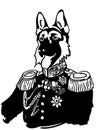 German shepherd royal army guard dog eps file