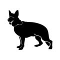 German shepherd silhouette vector Royalty Free Stock Photo