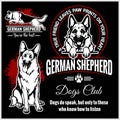 German Shepherd - vector set for t-shirt, logo and template badges