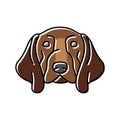 german shorthaired pointer dog puppy pet color icon vector illustration Royalty Free Stock Photo