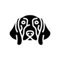 german shorthaired pointer dog puppy pet glyph icon vector illustration Royalty Free Stock Photo