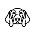 german shorthaired pointer dog puppy pet line icon vector illustration Royalty Free Stock Photo