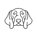 german shorthaired pointer dog puppy pet line icon vector illustration Royalty Free Stock Photo