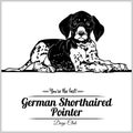 German Shorthaired Pointer Dog - vector illustration for t-shirt, logo and template badges Royalty Free Stock Photo