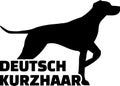 German shorthaired pointer silhouette german word