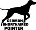 German shorthaired pointer silhouette word