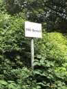 German sign FKK Bereich translates as nudist area - nudism or naturism in Germany Royalty Free Stock Photo