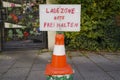 German sign Please keep loading zone free, no parking Royalty Free Stock Photo