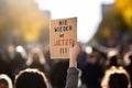 German sign saying \'never again is now\' at political protest against far-right Royalty Free Stock Photo