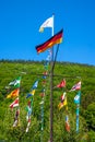 German skipper`s mast in summer Royalty Free Stock Photo