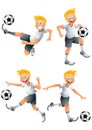 German soccer player cartoon character posing