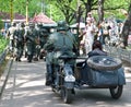 German soldier on motorbike