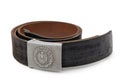 German soldier`s belt from World War 2 on white