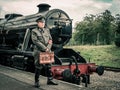 German soldier from WW2 at GCR reenact Royalty Free Stock Photo