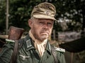 German soldier from WW2 at GCR reenact Royalty Free Stock Photo
