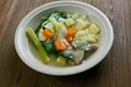 German soup with pork tripe