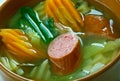 German soup with savoy cabbage Royalty Free Stock Photo