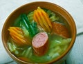 German soup with savoy cabbage Royalty Free Stock Photo