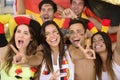 German sport soccer fans celebrating victory. Royalty Free Stock Photo
