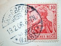 German Stamp 1906 with Oderberg Postmark