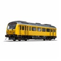 Ultra Realistic 8k Photograph Of Lisbon Yellow Train On White Background