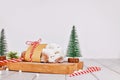 German Stollen cake, a fruit bread with nuts, spices, and dried fruits