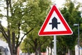 German street priority sign
