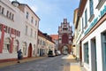 German streets, old houses, windows Royalty Free Stock Photo