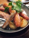 German style assorted sausages Royalty Free Stock Photo
