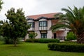 German-style house with tropical garden Royalty Free Stock Photo