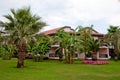 German-style house with tropical garden Royalty Free Stock Photo