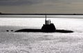 German submarine on the surface Royalty Free Stock Photo