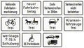 German supplementary road sign - Road markings missing