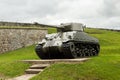 German tank offered to the Royal 22e RÃ©giment to commemorate its soldiers killed Royalty Free Stock Photo